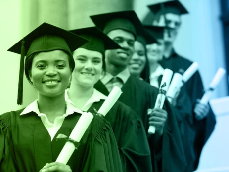 Group of student graduates